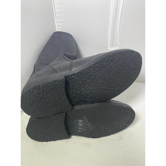 Sundance Black Suede Buckle Mid Calf Moto Boot size 6-6.5 - Picture 9 of 10